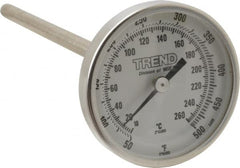 Wika - 6 Inch Long Stem, 2 Inch Dial Diameter, Stainless Steel, Back Connected Bi-Metal Thermometer - 10 to 260°C, 1% Accuracy - Caliber Tooling