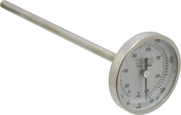 Wika - 6 Inch Long Stem, 2 Inch Dial Diameter, Stainless Steel, Back Connected Bi-Metal Thermometer - 65 to 400°C, 1% Accuracy - Caliber Tooling