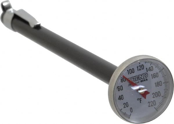 Wika - 0 to 220°F, Bimetal Pocket Thermometer - Stainless Steel - Caliber Tooling