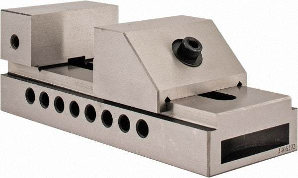 Interstate - 2-7/8" Jaw Width, 4" Jaw Opening Capacity, 1-3/8" Jaw Height, Toolmaker's Vise - Flat Jaw, 0.005mm Parallelism, 0.0051mm Squareness, 7-1/2" OAL x 2.938" OAW x 2-5/8" OAH - Caliber Tooling