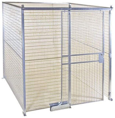 Folding Guard - 8' Wide x 4' High, Temporary Structure Galvanized Welded Wire Panel - 8' x 4' Panel - Caliber Tooling