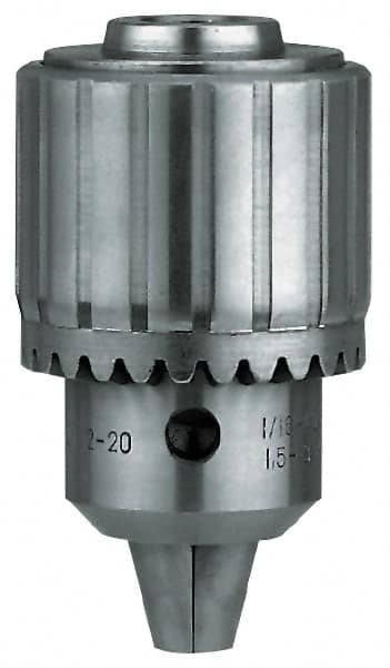 Rohm - 1/2-20, 1/16 to 1/2" Capacity, Threaded Mount Drill Chuck - Keyed - Exact Industrial Supply