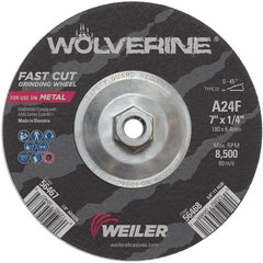 7X1/4 TYPE 27 GRINDING WHEEL A24R - Caliber Tooling