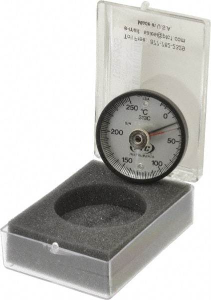 PTC Instruments - -20 to 200°C, 2 Inch Dial Diameter, Dual Magnet Mount Thermometer - 2° Division Graduation - Caliber Tooling