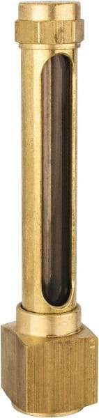 LDI Industries - 2-3/4 Inch Long Sight, 1/4 Inch Thread Size, Buna-N Seal Elbow to Female Thread, Vented Oil-Level Indicators and Gauge - 4-1/4 Inch Length to Center of Base - Caliber Tooling