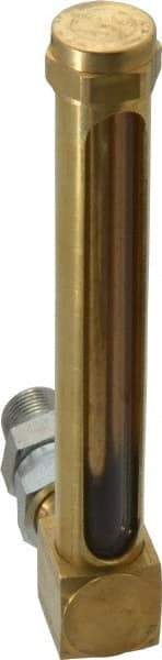 LDI Industries - 4-1/4 Inch Long Sight, 3/8 Inch Thread Size, Buna-N Seal Union Coupling, Vented Oil-Level Indicators and Gauge - 5-7/16 Inch Length to Center of Base - Caliber Tooling