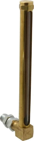 LDI Industries - 7-1/2 Inch Long Sight, 3/8 Inch Thread Size, Buna-N Seal Union Coupling, Vented Oil-Level Indicators and Gauge - 8-11/16 Inch Length to Center of Base - Caliber Tooling