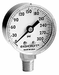 Ashcroft - 2" Dial, 1/4 Thread, 0-1,500 Scale Range, Pressure Gauge - Caliber Tooling