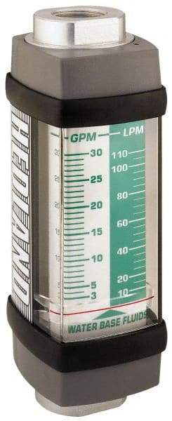 Hedland - 1-1/4" NPTW Port Water-Based Liquid Flowmeter - 3000 Max psi, 5 to 50 GPM, Anodized Aluminum - Caliber Tooling