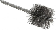 Schaefer Brush - 1 Inch Inside Diameter, 1-3/16 Inch Actual Brush Diameter, Carbon Steel, Power Fitting and Cleaning Brush - 3/16 Shank Diameter, 3-5/8 Inch Long, Twisted Wire Stem, 1-1/8 Inch Refrigeration Outside Diameter - Caliber Tooling