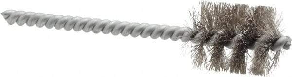 Schaefer Brush - 5/8 Inch Inside Diameter, 13/16 Inch Actual Brush Diameter, Stainless Steel, Power Fitting and Cleaning Brush - 3/16 Shank Diameter, 3-5/8 Inch Long, Twisted Wire Stem, 3/4 Inch Refrigeration Outside Diameter - Caliber Tooling