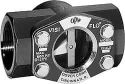 OPW Engineered Systems - 1-1/4 Inch, Bronze, Visi-Flo Sight Flow Indicator - 200 Max psi, 5-1/4 Inch Overall Length - Caliber Tooling