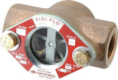 OPW Engineered Systems - 3/4 Inch, Bronze, Visi-Flo Sight Flow Indicator - 200 Max psi, 4-1/8 Inch Overall Length - Caliber Tooling