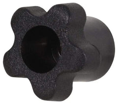 Gibraltar - 1.33" Head Diam, 5 Point Star Knob - 1/4" Hole, Polypropylene, Black - Caliber Tooling