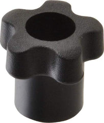 Gibraltar - 1.33" Head Diam, 5 Point Star Knob - 5/16" Hole, Polypropylene, Black - Caliber Tooling