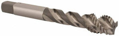 OSG - M12x1.75 Metric Coarse 3 Flute 6H Modified Bottoming Spiral Flute Tap - Vanadium High Speed Steel, Bright Finish, 3-3/8" OAL, Right Hand Flute, Right Hand Thread, D6 - Caliber Tooling