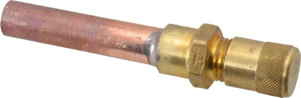 Parker - 500 Max psi, 3/8 Tube Outside Diameter, Extended Copper Tube Access Valve - Caliber Tooling