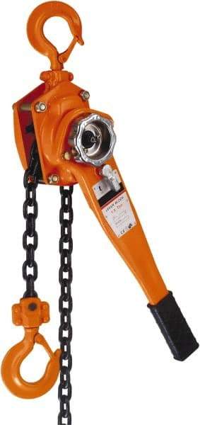 Value Collection - 3,000 Lb Lifting Capacity, Lever Hoist - Made from Chain, 55 Lb Avg Pull to Lift Rated Load - Caliber Tooling