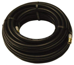 Alliance Hose & Rubber - 1-1/2" ID x 2-1/32" OD 50' Long Multipurpose Air Hose - MNPT x FNPT(Swivel) Ends, 150 Working psi, -40 to 190°F, 1-1/2" Fitting, Black - Caliber Tooling