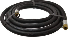 Alliance Hose & Rubber - 3/8" ID x 23/32" OD 10' Long Multipurpose Air Hose - MNPT x FNPT(Swivel) Ends, 300 Working psi, -40 to 190°F, 1/4" Fitting, Black - Caliber Tooling