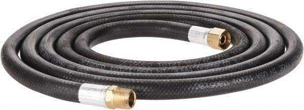 Alliance Hose & Rubber - 3/8" ID x 23/32" OD 10' Long Multipurpose Air Hose - MNPT x FNPT(Swivel) Ends, 300 Working psi, -40 to 190°F, 3/8" Fitting, Black - Caliber Tooling