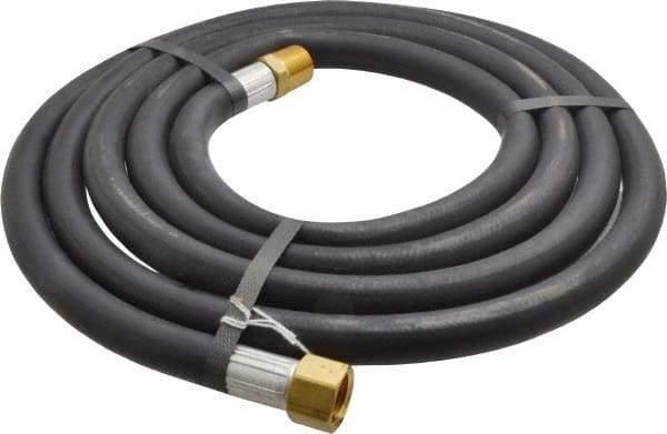 Alliance Hose & Rubber - 1/2" ID x 27/32" OD 10' Long Multipurpose Air Hose - MNPT x FNPT(Swivel) Ends, 200 Working psi, -40 to 190°F, 1/2" Fitting, Black - Caliber Tooling