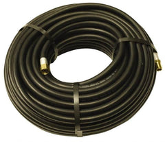 Alliance Hose & Rubber - 1" ID x 1-25/64" OD 100' Long Multipurpose Air Hose - MNPT x FNPT(Swivel) Ends, 200 Working psi, -40 to 190°F, 1" Fitting, Black - Caliber Tooling