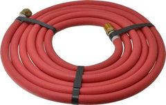 Alliance Hose & Rubber - 1/4" ID x 1/2" OD 10' Long Multipurpose Air Hose - MNPT x FNPT(Swivel) Ends, 200 Working psi, -40 to 190°F, 1/4" Fitting, Red - Caliber Tooling