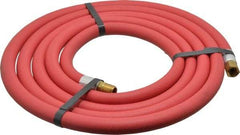 Alliance Hose & Rubber - 3/8" ID x 23/32" OD 10' Long Multipurpose Air Hose - MNPT x FNPT(Swivel) Ends, 300 Working psi, -40 to 190°F, 3/8" Fitting, Red - Caliber Tooling