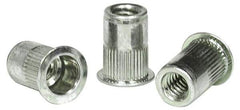 RivetKing - #10-32, 0.13 to 0.225" Grip, 19/64" Drill, Aluminum Standard Rivet Nut - Uncoated, Countersunk Head - Caliber Tooling