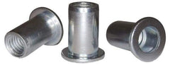 RivetKing - #8-32, 0.075 to 0.12" Grip, #2, Steel Standard Rivet Nut - Zinc Plated, Round Head - Caliber Tooling