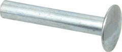 RivetKing - Size 8-30 Dome Head Steel Flush on Both Sides Blind Rivet - Steel Mandrel, 1-5/8" to 1-7/8" Grip, 5/8" Head Diam, 0.255" Min Hole Diam, 1.57" Length Under Head, 1/4" Body Diam - Caliber Tooling