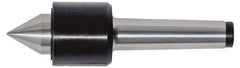 Interstate - MT1 Taper Shank Shank, 1.339" Head Diam, 200 Lb Capacity, Live Center - 6,700 Max RPM, 0.669" Point Diam, 0.79" Point Len, 200 Lb Max Workpc, Standard Point - Caliber Tooling