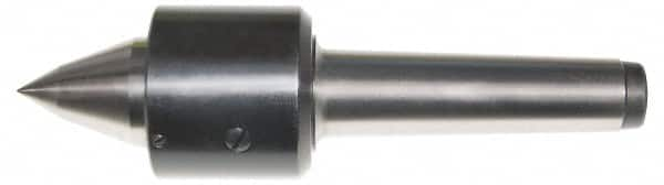 Interstate - MT3 Taper Shank Shank, 1.85" Head Diam, 704 Lb Capacity, Live Center - 5,000 Max RPM, 1.181" Point Diam, 1.81" Point Len, 704 Lb Max Workpc, Long Point - Caliber Tooling