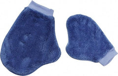 PRO-SOURCE - 9-1/2" Long Microfiber Cleaning & Dusting Mitt - Blue, for Dusting - Caliber Tooling