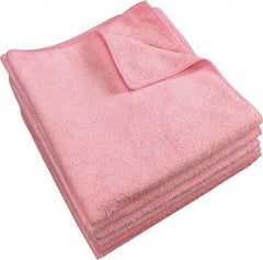 PRO-SOURCE - Dry Microfiber Wipes - Packet, 16" x 16" Sheet Size, Pink - Caliber Tooling