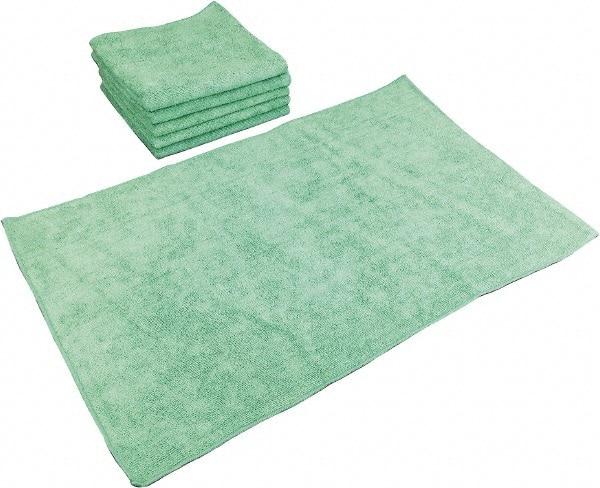 PRO-SOURCE - Reusable Microfiber Wipes - Packet, 16" x 27" Sheet Size, Green - Caliber Tooling