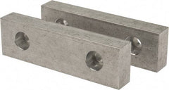 Gibraltar - 5-1/8" Wide x 1-1/2" High x 3/4" Thick, Flat/No Step Vise Jaw - Soft, Aluminum, Fixed Jaw, Compatible with 5" Vises - Caliber Tooling