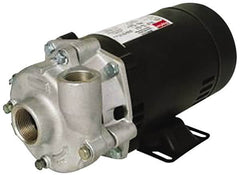 Pentair - ODP Motor, 115/208-230 Volt, 1 Phase, 1 HP, Stainless Steel Straight Pump - 1-1/4 Inch Inlet, 1-1/4 Inch Outlet, 58 Max Head psi, Stainless Steel Impeller, Viton Seal, 58 Ft. Shut Off - Caliber Tooling