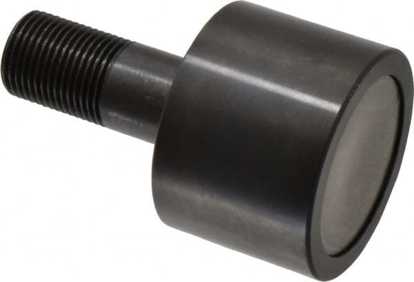 Accurate Bushing - 2-1/4" Roller Diam x 1-11/16" Width, 7/8" Stud Diam x 2" Length, Plain Load Roller - Steel, 1-1/8" Thread Length, 7/8-14 Thread, 3,490 Lb Dynamic Cap, 2,000 Lb Static Cap - Caliber Tooling