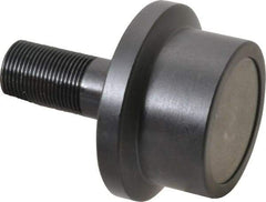 Accurate Bushing - 2-1/2" Roller Diam x 1-11/16" Width, 1" Stud Diam x 2-1/4" Length, Flanged Load Roller - Steel, 1-1/2" Thread Length, 1-14 Thread, 5,120 Lb Dynamic Cap, 3,120 Lb Static Cap - Caliber Tooling