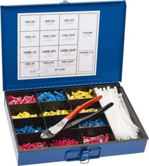 Thomas & Betts - 1,102 Piece, Terminal Kit - 22 to 10 AWG Compatible Wire Size - Caliber Tooling