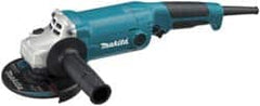 Makita - 5" Wheel Diam, 11,000 RPM, Corded Angle & Disc Grinder - 5/8-11 Spindle, 120 Volts, 10.5 Amps, Front Exhaust - Caliber Tooling