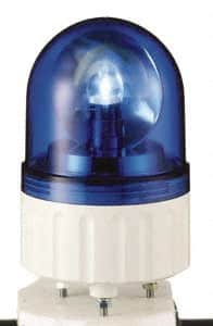 Schneider Electric - 24 VAC/VDC, 125 mAmp, Rotating Beacon LED Light - Surface Mounted, 5.81 Inch High, 84mm Diameter, 138 Flashes per min - Caliber Tooling