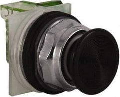 Schneider Electric - 30mm Mount Hole, Extended Straight, Pushbutton Switch with Contact Block - Black Pushbutton, Momentary (MO) - Caliber Tooling