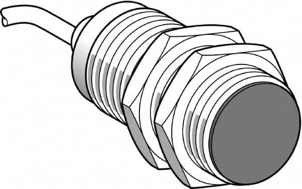 Telemecanique Sensors - NPN, PNP, 15mm Detection, Cylinder, Inductive Proximity Sensor - 2 Wires, IP68, IP69, 12 to 24 VDC, M30x1.5 Thread, 43mm Long - Caliber Tooling