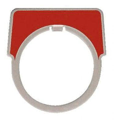 Schneider Electric - Rectangular, Aluminum Legend Plate - Blank - Red Background, 30mm Hole Diameter, 40mm Wide x 43mm High - Caliber Tooling