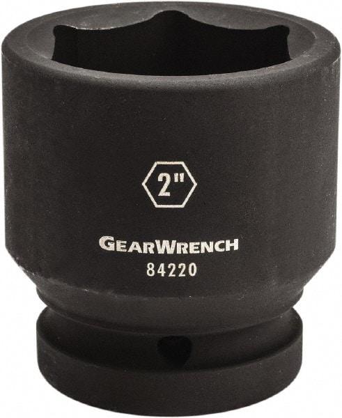 GearWrench - 1" Drive 1-9/16" Standard Impact Socket - 6 Points, 2-58/97" OAL - Caliber Tooling