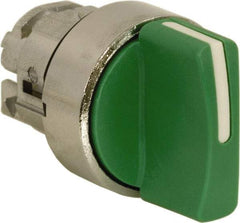 Schneider Electric - 22mm Mount Hole, 3 Position, Handle Operated, Selector Switch Only - Green, Momentary (MO), Nonilluminated, Shock, Vibration and Water Resistant - Caliber Tooling