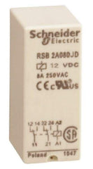 Schneider Electric - 2,000 VA Power Rating, Electromechanical Plug-in General Purpose Relay - 8 Amp at 250 VAC & 28 VDC, 2CO, 12 VDC - Caliber Tooling